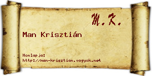 Man Krisztián névjegykártya