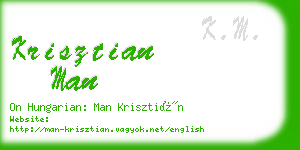 krisztian man business card